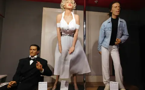 Figury woskowe w Zakopanem: Robert De Niro, Marilyn Monroe i Mick Jagger.