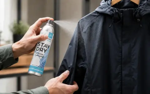 Regenjacke nicht mehr wasserdicht? Mit "Stay Dry" Spray wird sie wieder top! Hält dich trocken.