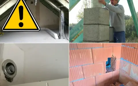 Budowa komina wentylacyjnego i instalacji ogrzewania. Ostrzeżenie przed nieprawidłowym montażem.