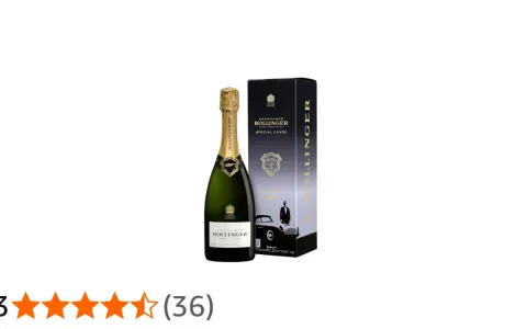 Champagnerflasche und Geschenkbox Bollinger 007, die Special Cuvée für Agenten.