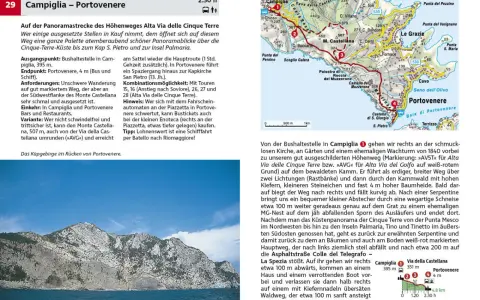 Wanderung von Campiglia nach Portovenere, entlang der Cinque Terre Küste mit atemberaubenden Panoramablicken.