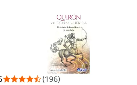 Ilustración de Quirón, el centauro arquero, que representa "que es Quirón en la carta astral" y el don de la herida.