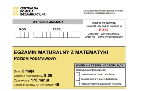 Matura matematyka: co wolno, a czego nie? Lista CKE