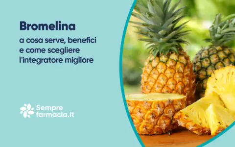 Ananas e testo: "Bromelina a cosa serve, benefici e come scegliere l'integratore migliore". Scopri i vantaggi della bromelina.