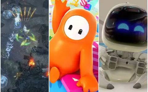 Personaje de RPG, un muñeco naranja de Fall Guys y Astro Bot, ¡tres opciones para tus juegos gratis PS5!