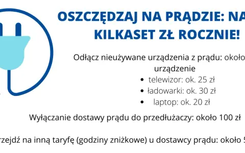 Grafika z wtyczką symbolizuje oszczędzanie energii. Dowiedz się, jak polski miks energetyczny może pomóc Ci zaoszczędzić kilkaset złotych rocznie.