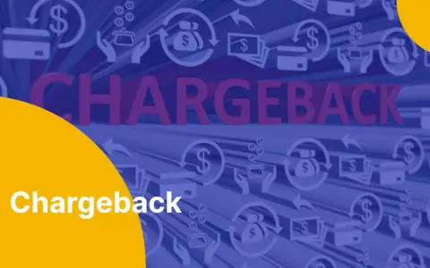 Chargeback w przypadku oszustwa. Grafika przedstawia tekst "CHARGEBACK" na tle symboli finansowych, sugerując zwrot środków po nieuczciwej transakcji.
