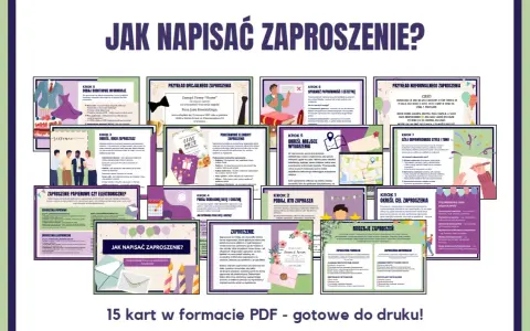 Jak powinno wyglądać zaproszenie? 15 kart PDF do druku, krok po kroku, od celu po estetykę.