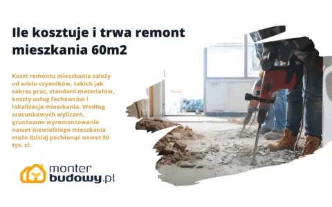 Ile kosztuje remont 60 metrowego mieszkania? Zależy od zakresu prac, materiałów i fachowców. Nawet małe mieszkanie można wyremontować za 80 tys. zł.