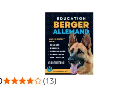 Livre sur l'éducation du berger allemand, couvrant l'apprentissage, le dressage et la communication.