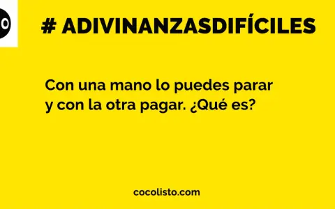 #ADIVINANZASDIFÍCILES: Con una mano lo puedes parar y con la otra pagar. ¿Qué es?