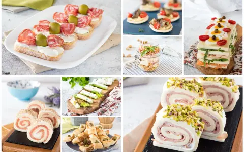 Sfogliando queste immagini, scopri tante idee per apericena a casa: tartine, rotoli di salmone, sandwich a strati e involtini salati.