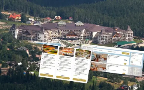 Sprawdź, ile kosztuje noc w Hotelu Gołębiewski. Widok na góry i baseny zachęcają do rezerwacji.