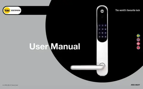 Användarmanual för Yale Doorman, världens mest populära lås. Enkel att installera och använda.