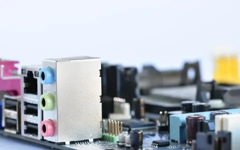 Złącza audio i USB na płycie głównej. Dowiedz się, jak sprawdzić podzespoły komputera, analizując detale takie jak te.