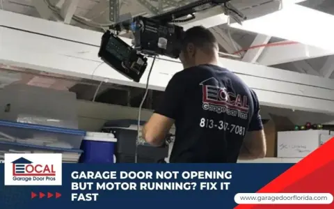 Technician works on a garage door opener that is not working, but the motor is running. Fix it fast!
