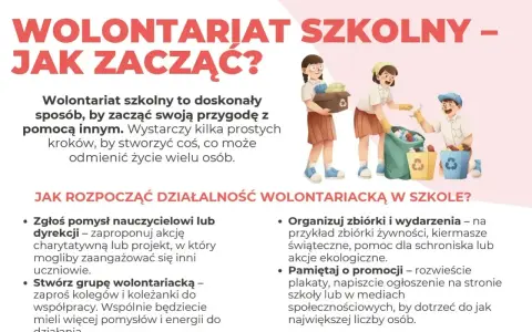 Dzieci angażują się w wolontariat szkolny, zbierając rzeczy do recyklingu i żywność. Podstawa prawna wolontariatu w szkole jest kluczowa dla takich inicjatyw.