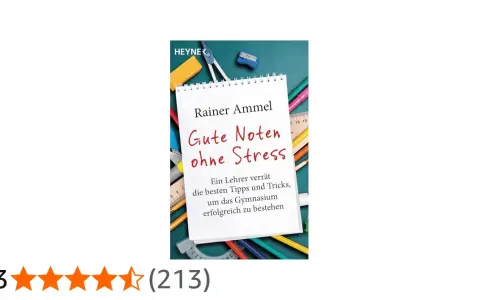 Buch "Gute Noten ohne Stress" von Rainer Ammel. Es erklärt, was ist eine inhaltsangabe, um das Gymnasium erfolgreich zu bestehen.