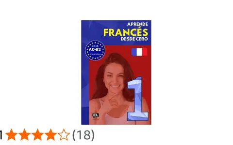 Curso para aprender francés rápido desde cero, con objetivo A0-B2 en 6 meses. Incluye calificación de 4.1 estrellas.
