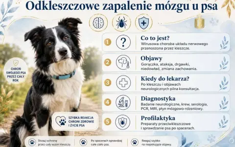 Pies rasy border collie z informacjami o chorobach odkleszczowych u psa: objawy, diagnostyka i profilaktyka.