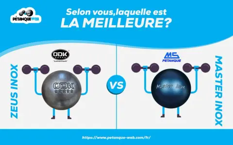 Comparaison de boules de pétanque : Zeus Inox ODK vs Master Inox MS. Quel matériel de pétanque préférez-vous ?