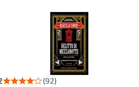 Copertina di "Delitto di Mezzanotte", ultimo libro di Marcello Simoni, vincitore del Premio Bancarella. Un giallo irrisolvibile.