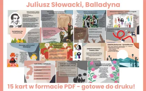 Balladyna grafika: Juliusz Słowacki, streszczenie, symbole, zadania kreatywne, quiz i ciekawostki o dramacie.