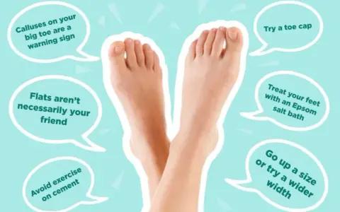 Feet pain? Try an Epsom salt bath for relief. Tips include avoiding cement exercise and wearing wider shoes.