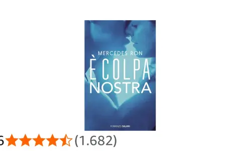 Copertina del libro "È colpa nostra" di Mercedes Ron, con due profili che si sfiorano.
