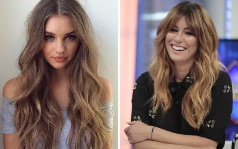 Dos mujeres con un hermoso corte pelo ondulado. La de la izquierda luce un estilo natural y desenfadado, mientras que la de la derecha sonríe con un corte más moderno.