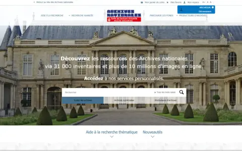 Archives nationales : recherche de ressources, y compris une liste des travailleurs STO en 39-45. Accès sécurisé à la salle de lecture virtuelle.