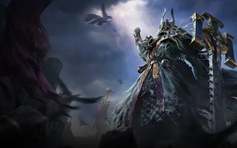 Un guerrero con armadura y capa desgarrada, empuñando una gran espada, mira hacia el cielo. ¿Cuándo sale Path of Exile 2?