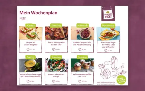 Wochenplan für den Winter: Lasagne, Gemüse, Burger, Suppe und Muffins – so wird diese Woche gekocht!