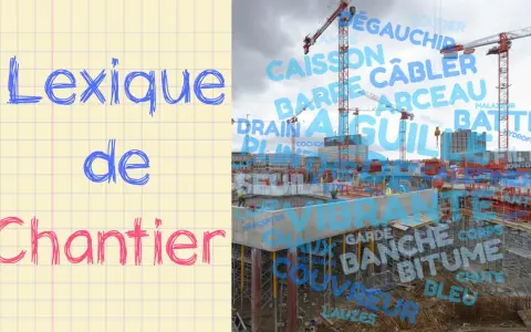 Lexique de chantier : un aperçu du vocabulaire maçonnerie sur un site de construction avec grues.