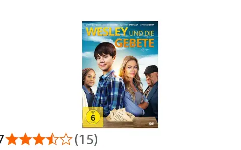 Das Cover zeigt Wesley und die Gebete. Ein Junge lächelt, flankiert von einer Frau und einem Mann. Daneben eine junge Frau.