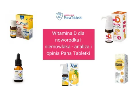 Ile witaminy D dla rocznego dziecka? Na zdjęciu suplementy D-Vitum, Krople APO, Juvit Baby D3 i Biaron D.