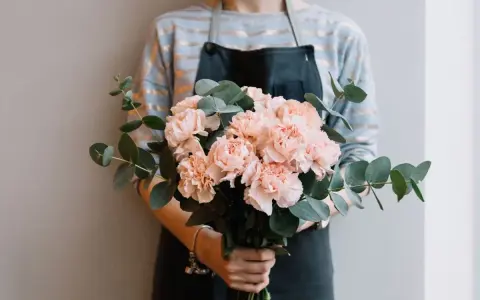 En bukett med ljusrosa nejlikor och eukalyptus. Perfekt för dig som vill odla nejlika snittblomma för att skapa egna blomsterarrangemang.