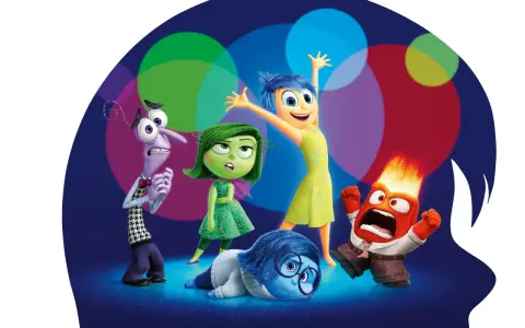 Personajes de "Inside Out" muestran emociones, clave para la inteligencia emocional niños. Alegría, Tristeza, Miedo, Asco y Furia.