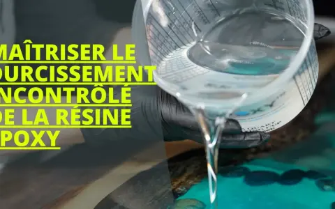 Mélange de résine époxy, attention au dosage du durcisseur pour éviter un durcissement incontrôlé.