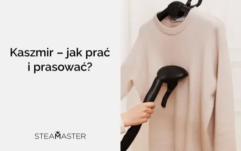Kaszmir – jak prać i prasować? Delikatny sweter z kaszmiru jest pielęgnowany parownicą.