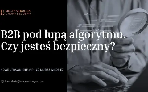 B2B pod lupą algorytmu. Czy umowa cywilnoprawna chroni Cię przed PIP? Sprawdź, czy jesteś bezpieczny.