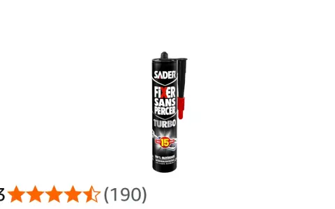 Tube de colle Sader Fixer Sans Percer Turbo, un vrai compresseur de collage pour des fixations extrêmes.