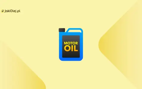 Niebieski kanister z napisem "MOTOR OIL" symbolizuje oznaczenia oleju silnikowego.