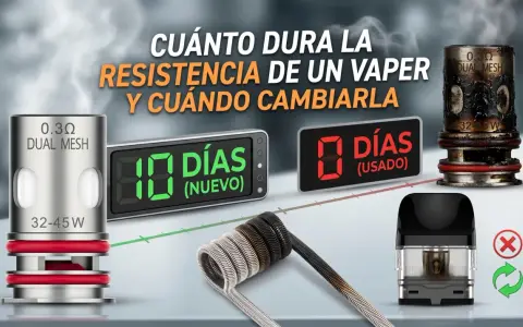 Resistencia de vape: nueva dura 10 días, usada 0. ¿Cuánto cuesta una resistencia de vape?