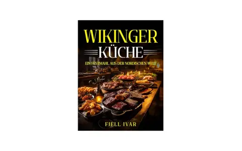 Ein Festmahl wie die Wikinger: deftige Braten, Beilagen und Kerzenlicht auf einem Holztisch.