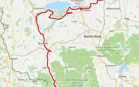 Trasa rowerowa wokół Jeziora Goczałkowickiego i przez Beskid Śląski. Żelazny szlak rowerowy łączy Wisłę z Jawiszowicami.