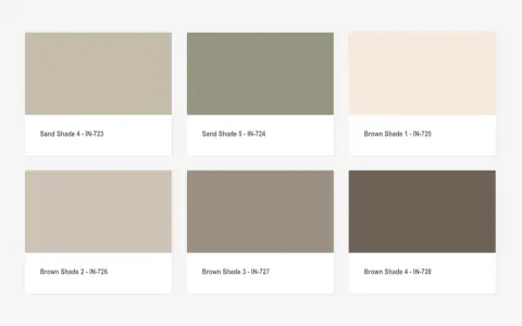 Sex olika nyanser av brunt och sandfärgat, från ljusbeige till mörkbrun. En guide för hur blandar man brun?