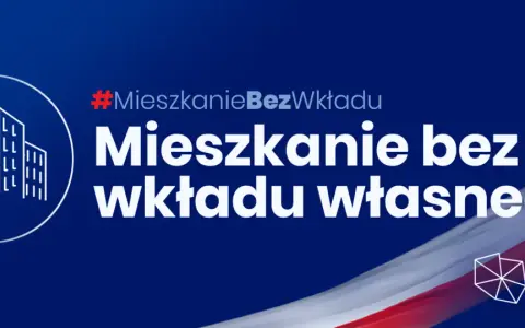 Klucz i budynek symbolizują mieszkanie bez wkładu własnego. Program Polski Ład ułatwia zakup wymarzonego lokum.