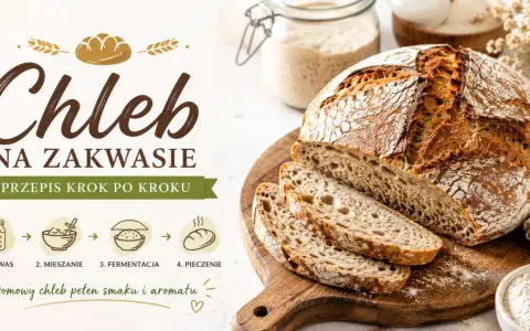 Chleb na zakwasie, przepis babci. Domowy bochenek pełen smaku i aromatu, z chrupiącą skórką i puszystym wnętrzem.