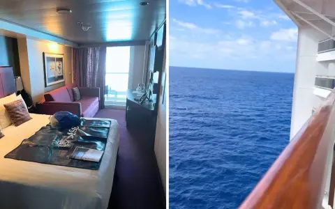 Cabine da evitare: il balcone offre una vista sul mare, ma l'interno è poco invitante.